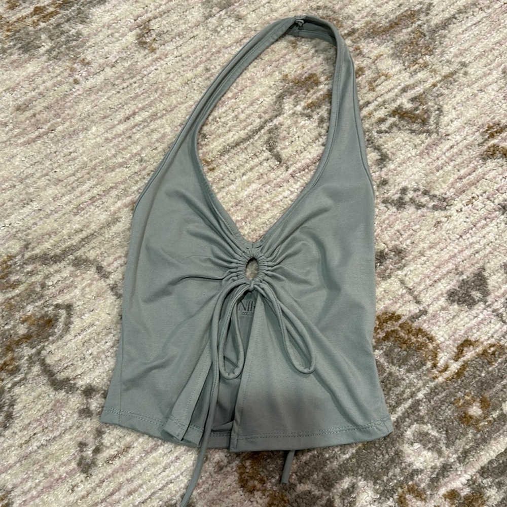 Halter Top - Dark Sage Green